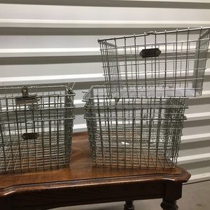Victoria's Secret Pink Wire Baskets